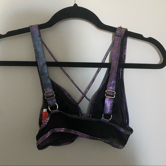 Snakeskin Metallic Bikini Top - Picture 2 of 5